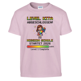 Level Kita Abgeschlossen Gaming Shirt Mädchen – Kinder T-Shirt Rückseite