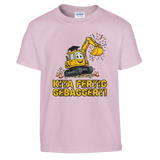 Kita Fertig Gebaggert Abschluss Shirt Bagger – Kinder T-Shirt Nahaufnahme Aufdruck