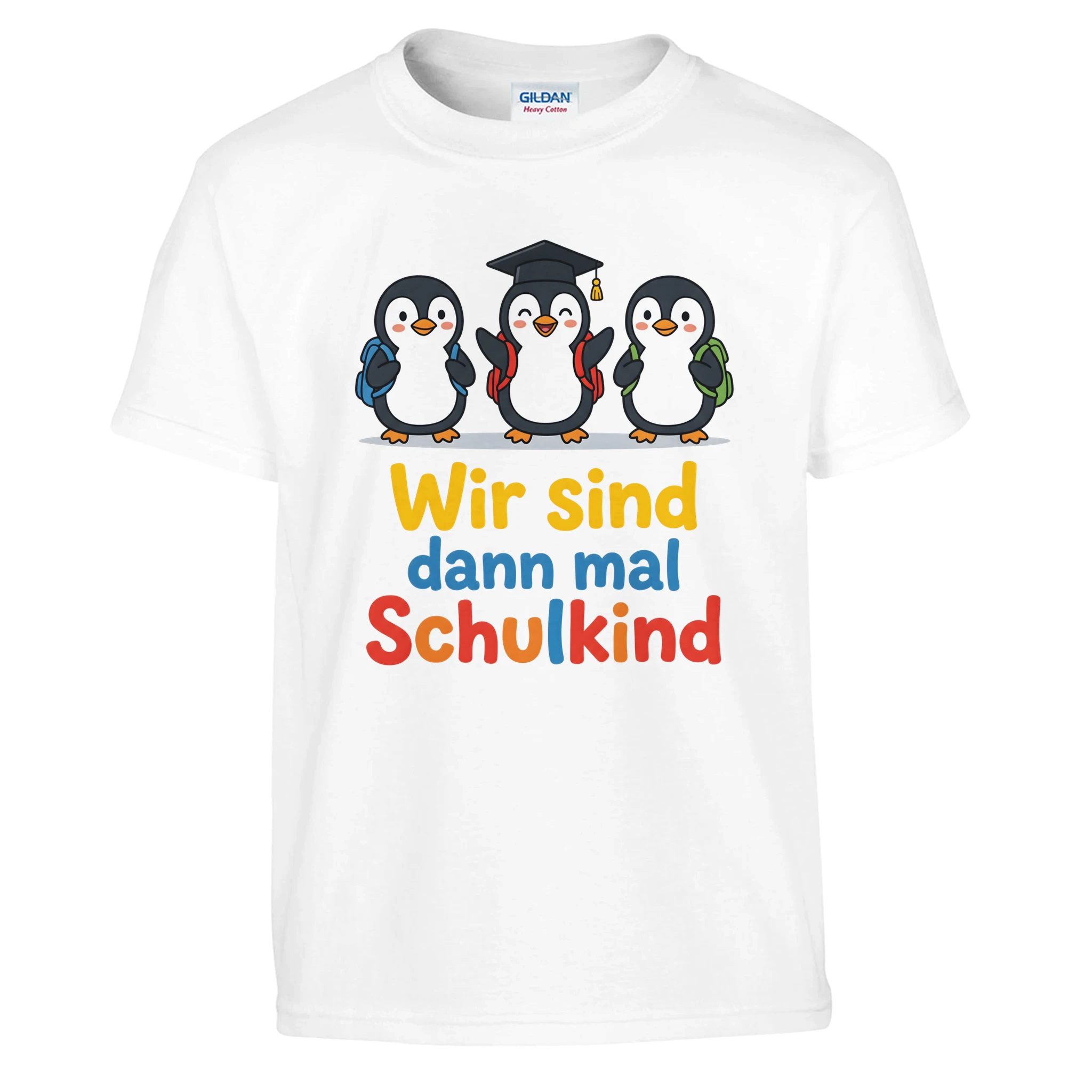 Wir sind dann mal Schulkind T-Shirt – Kinder T-Shirt in Rosa, Freisteller