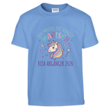 Ich mache die Schule magisch Einhorn Shirt – Kinder T-Shirt Vorderseite Detailansicht