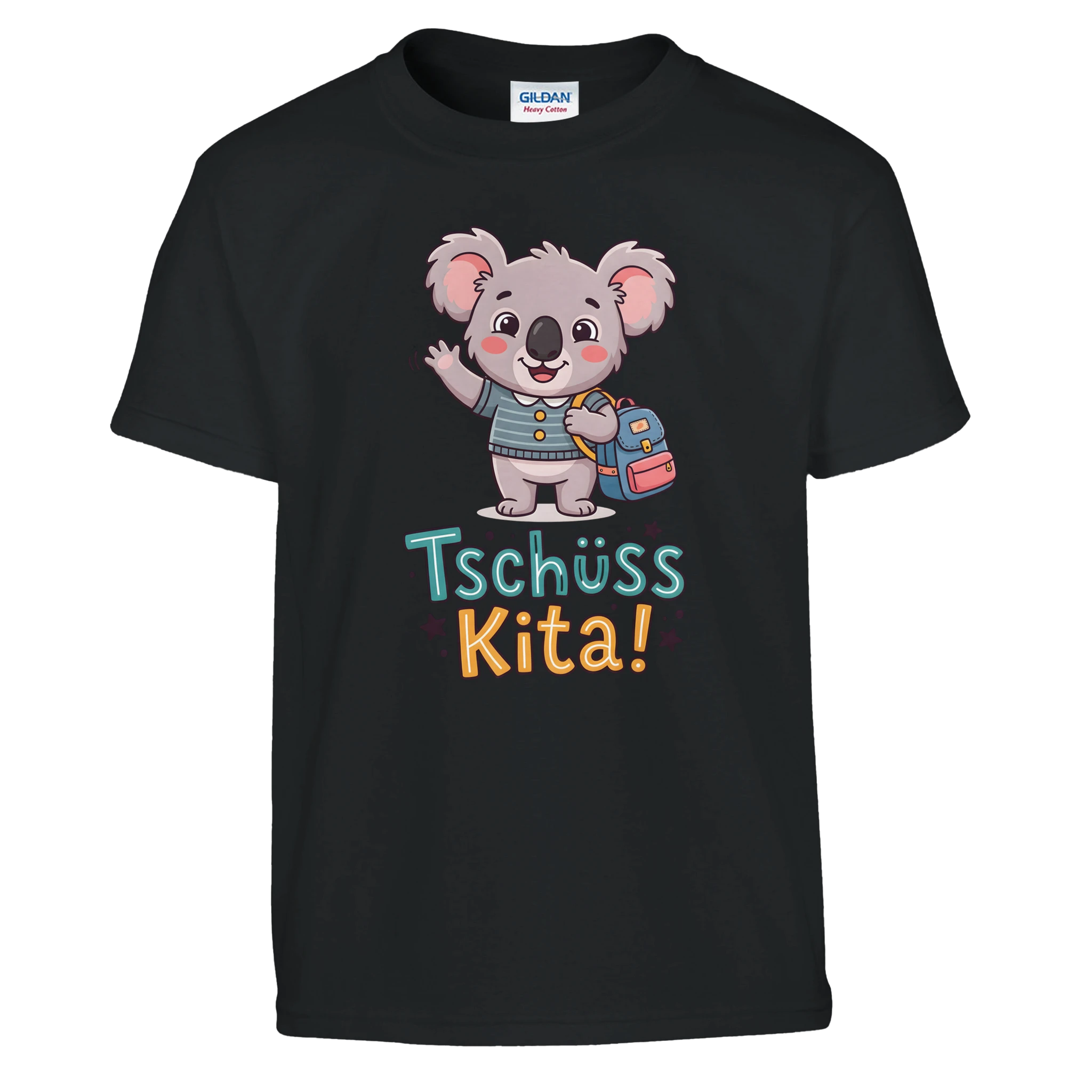 Tschüss Kita T-Shirt – Kinder T-Shirt in Schwarz, Freisteller
