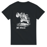 RC Modellbau T-Shirt "RC-Xtreme" – T-Shirt Produktfoto, Vorderseite auf schwarzem Hintergrund