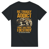 RC Truggy Addict T-Shirt – T-Shirt Produktfoto, Vorderseite auf schwarzem Hintergrund