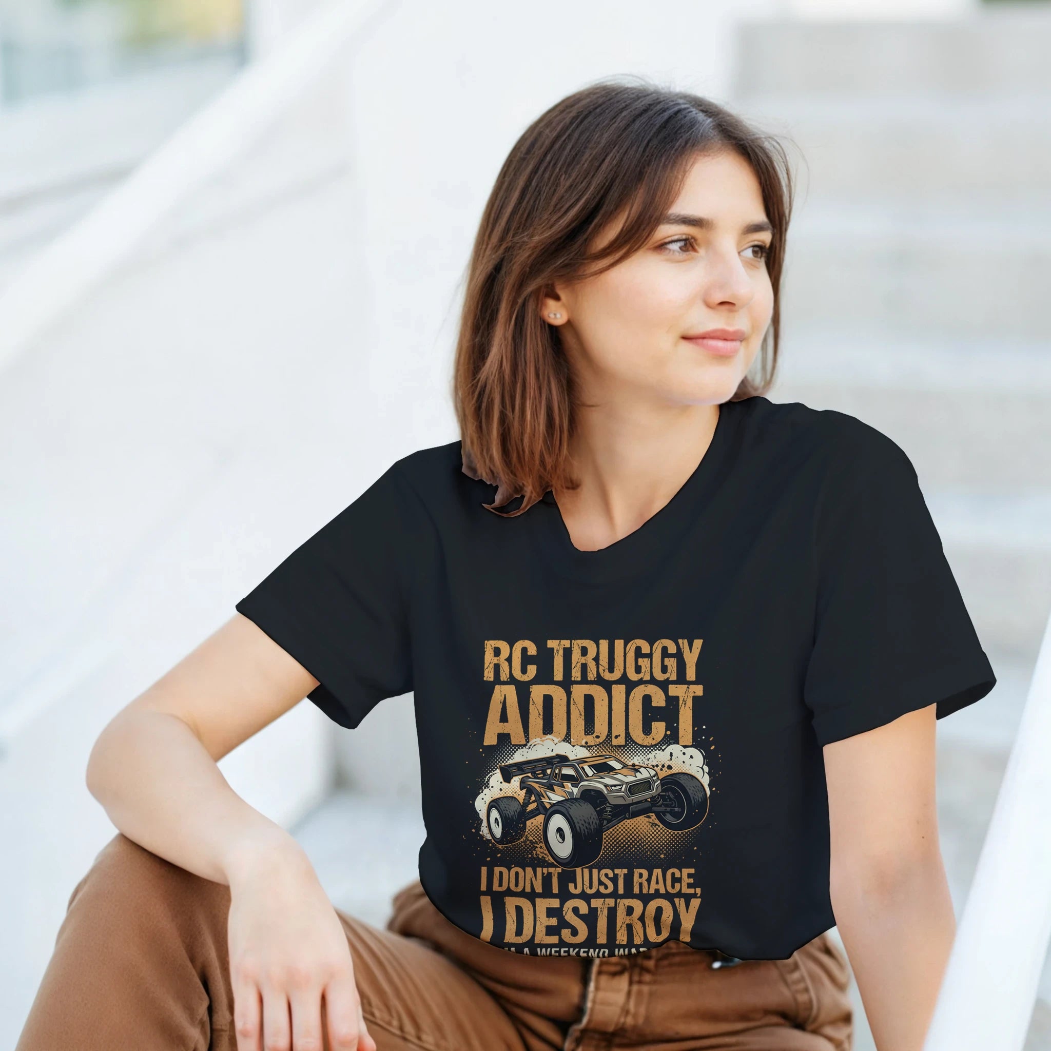 RC Truggy T-Shirt "Addict" – Herren Lifestyle, Mann trägt T-Shirt, Frontalansicht