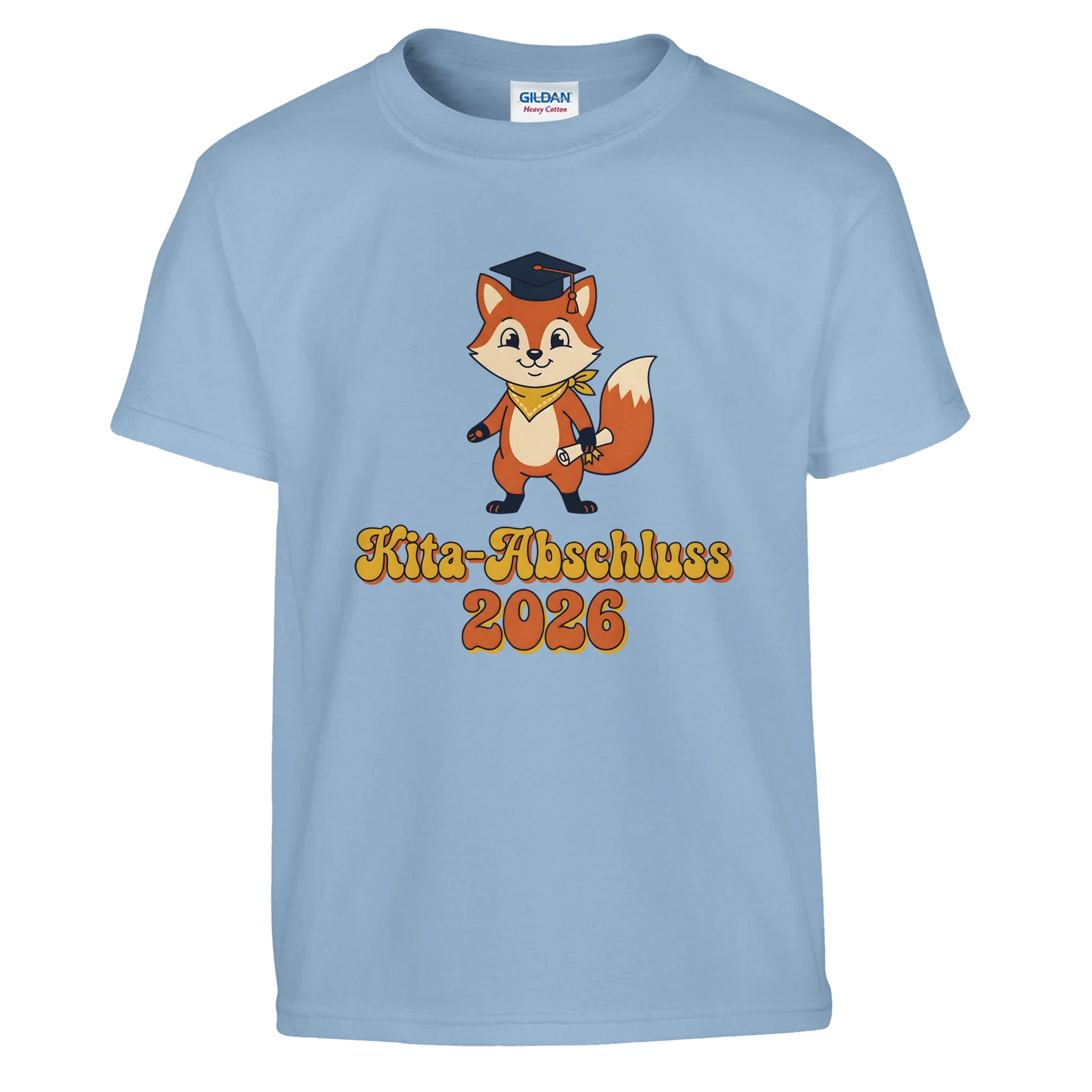 Kita-Abschluss 2026 T-Shirt – Kinder T-Shirt in Hellblau, Freisteller