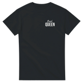 Devil Queen T-Shirt – T-Shirt Produktfoto, Vorderseite auf schwarzem Hintergrund