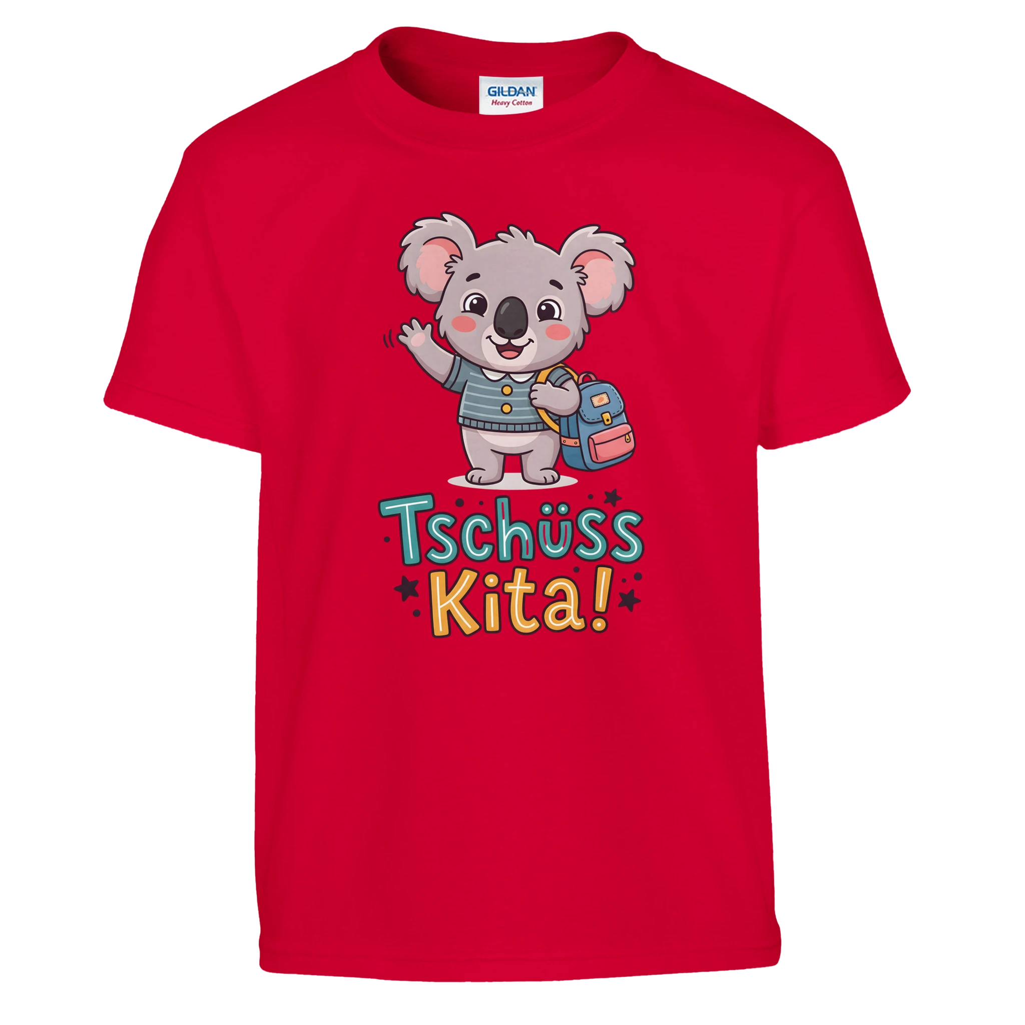 Tschüss Kita T-Shirt – Kinder T-Shirt in Rosa, Freisteller