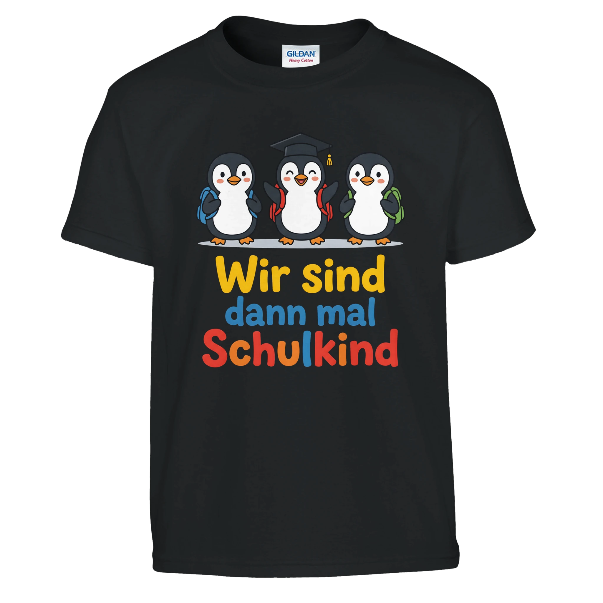 Wir sind dann mal Schulkind T-Shirt – Kinder T-Shirt in Schwarz, Freisteller