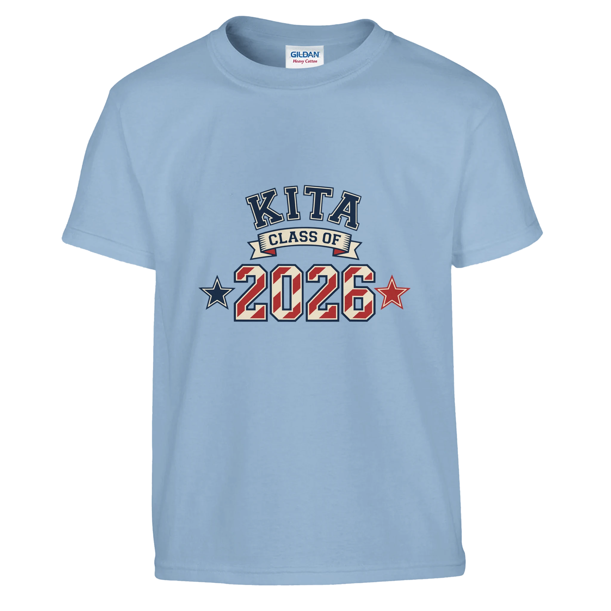 Kita Class of 2026 T-Shirt – Zwei Kinder tragen das Kinder T-Shirt, Outdoor Foto