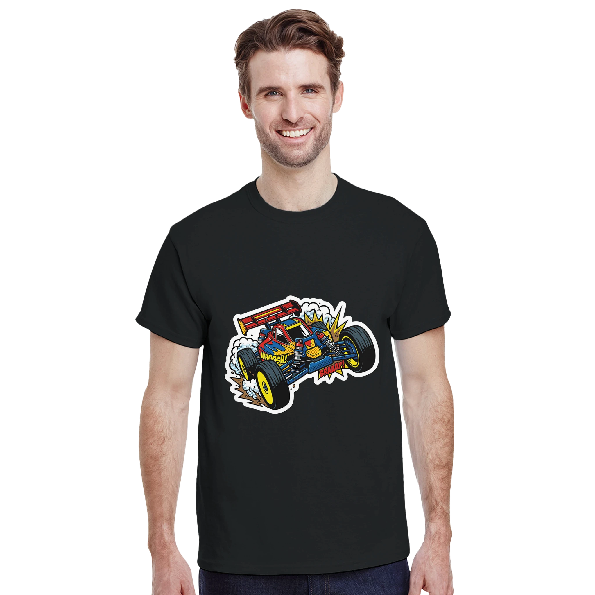 "Braaap!" RC Buggy T-Shirt – Herren Lifestyle 1, Mann trägt T-Shirt