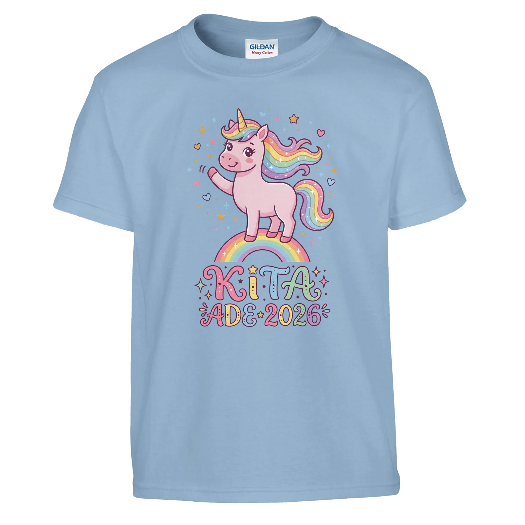 Kita Ade 2026 T-Shirt – Kinder T-Shirt in Weiß, Freisteller