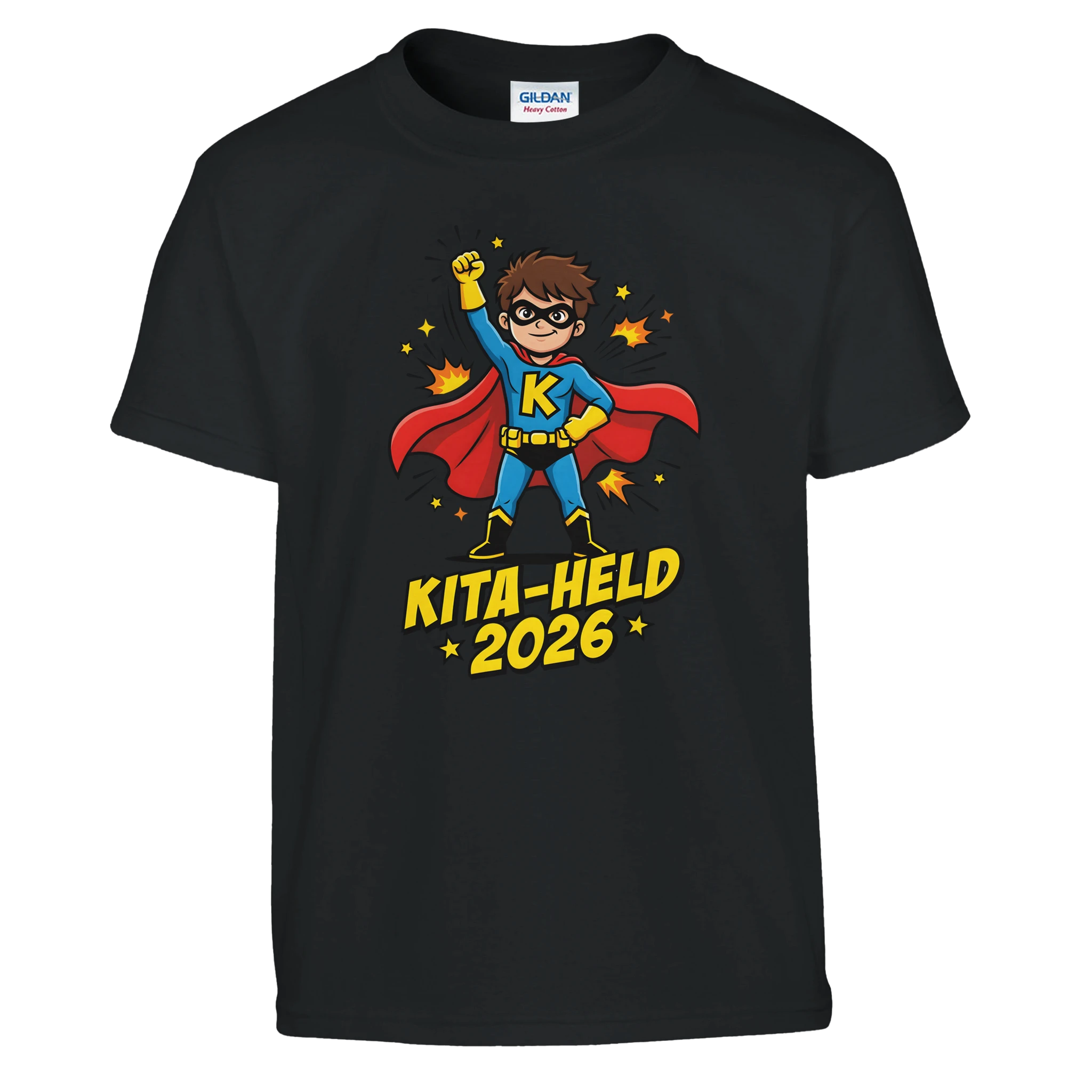 Kita-Held 2026 Superheld Kita-Abschluss Shirt – Kinder T-Shirt Weiß Freisteller