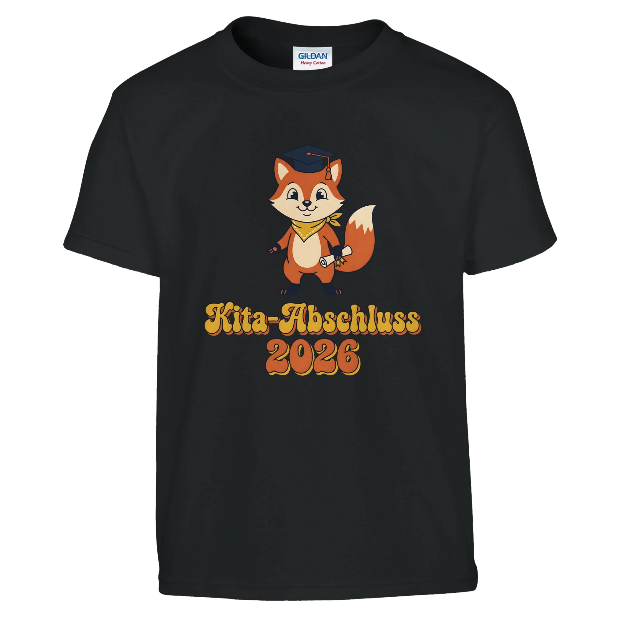 Kita-Abschluss 2026 T-Shirt – Kinder T-Shirt in Schwarz, Freisteller