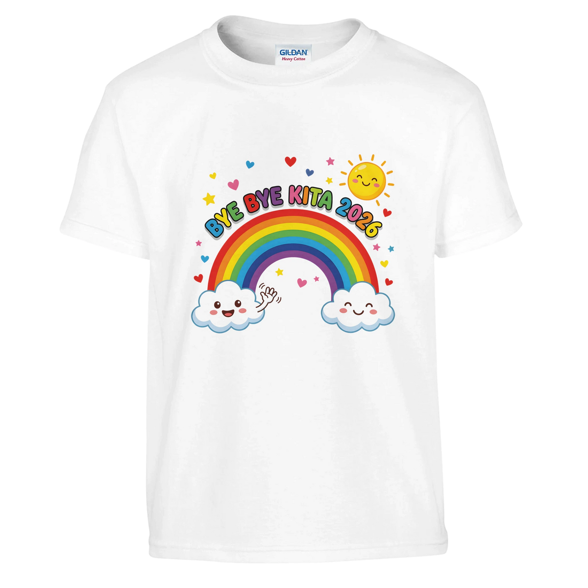 Bye Bye Kita 2026 T-Shirt – Kinder T-Shirt in Weiß, Freisteller