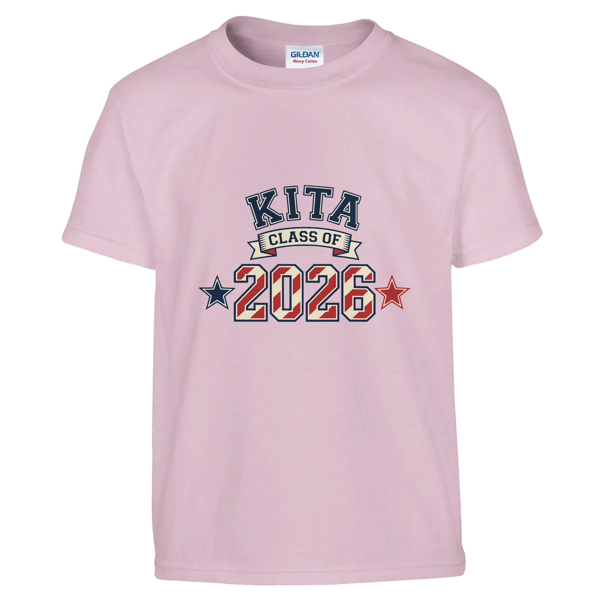 Kita Class of 2026 T-Shirt – Kinder T-Shirt in Rot, Freisteller