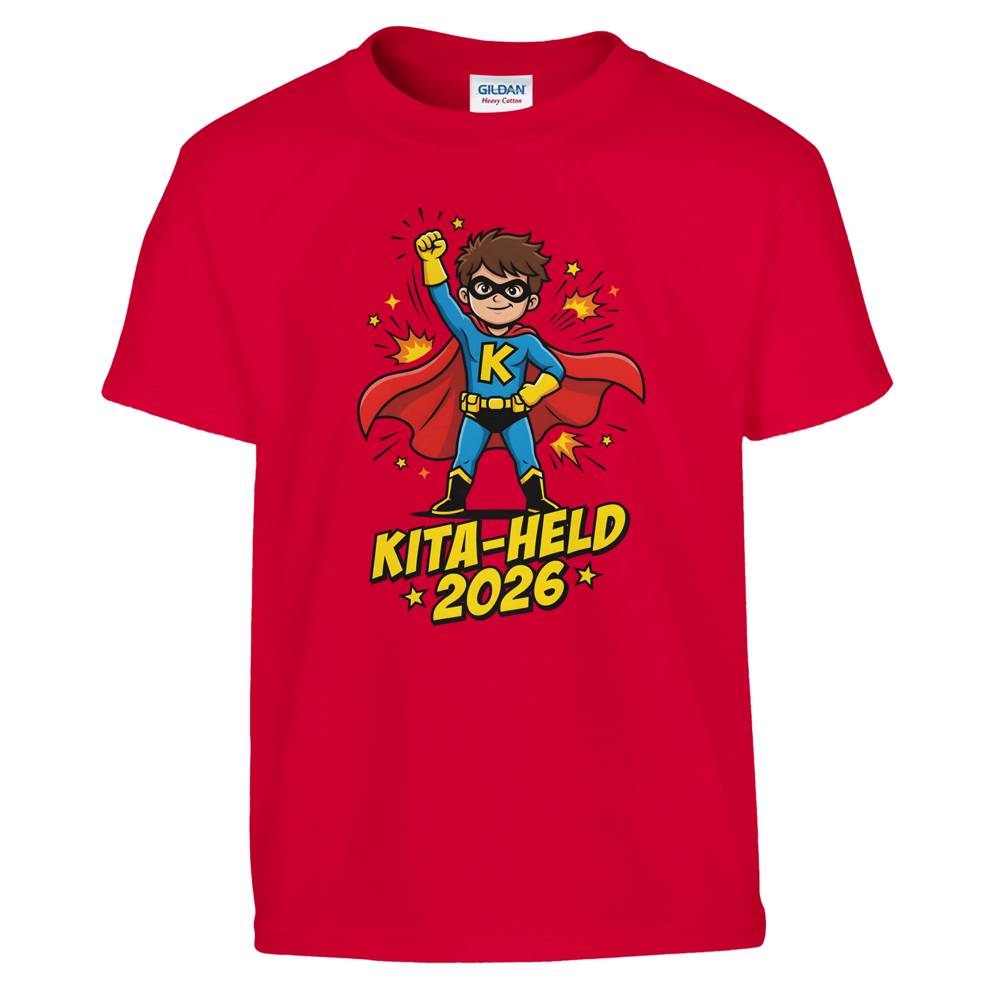 Kita-Held 2026 Superheld Kita-Abschluss Shirt – Kinder T-Shirt auf weißem Hintergrund