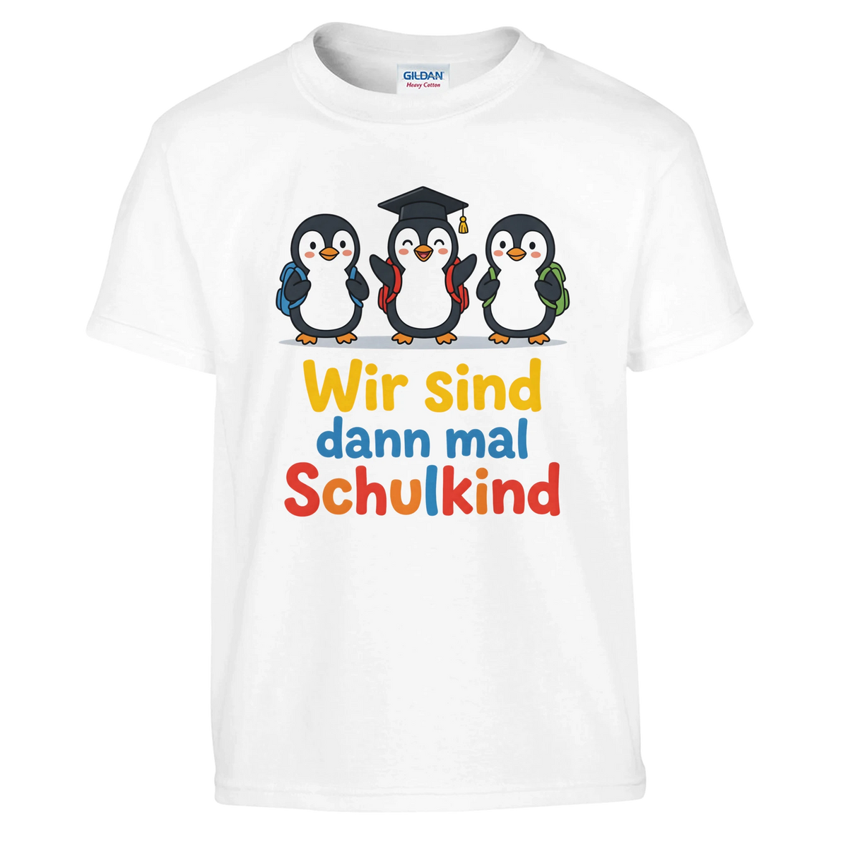 Wir sind dann mal Schulkind T-Shirt – Kinder T-Shirt in Rosa, Freisteller