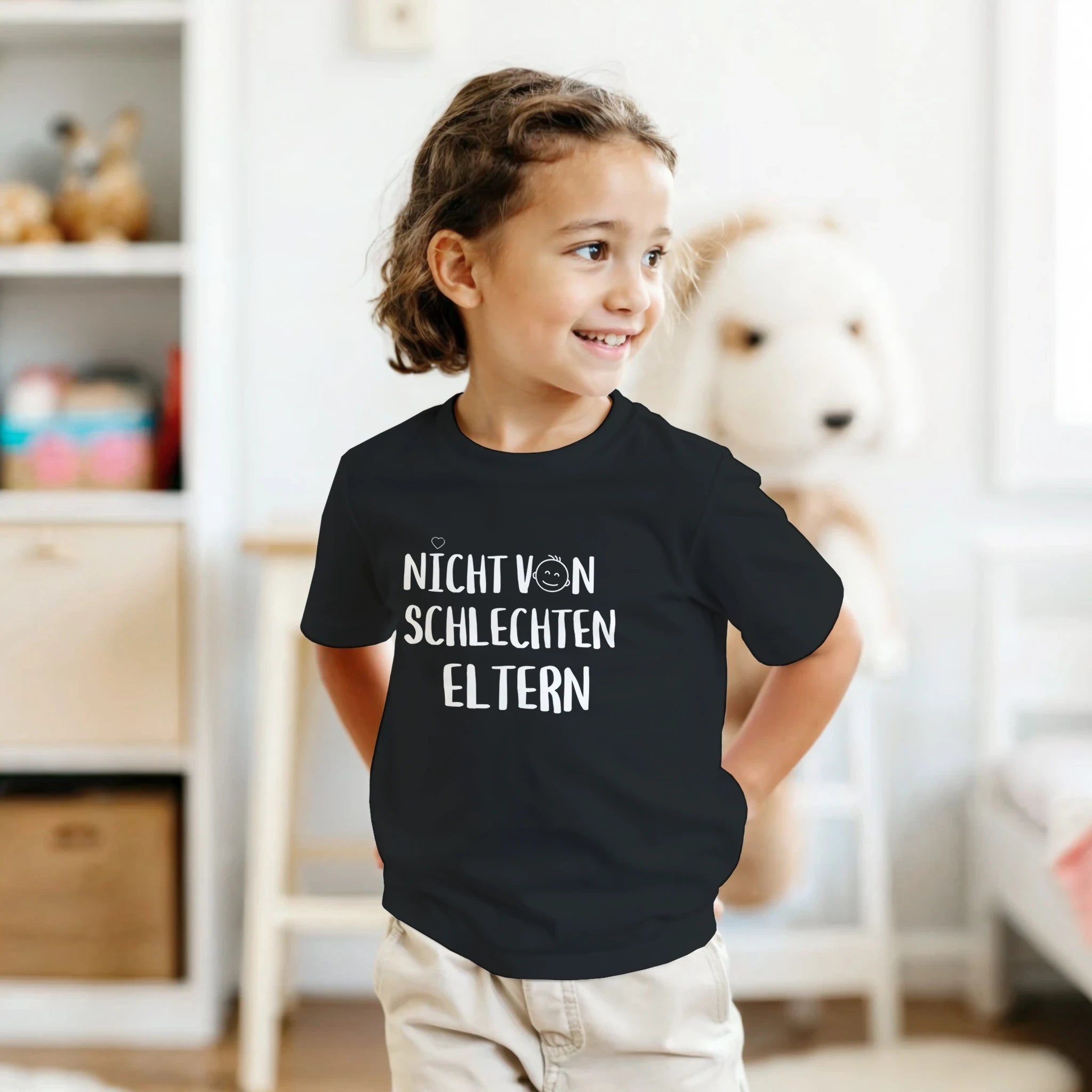 Nicht Von Schlechten Eltern Kinder T-Shirt – Mädchen mit Kinder T-Shirt, Kinderzimmer Foto