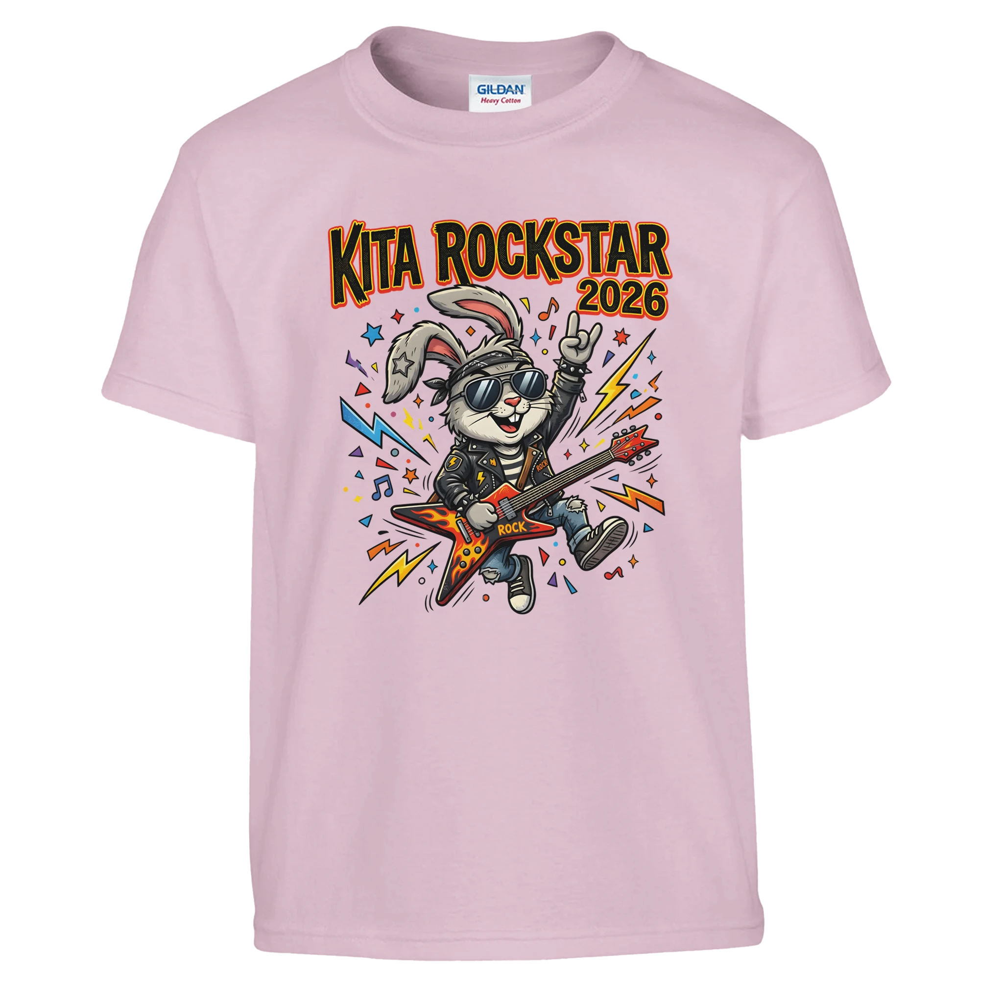 Kita Rockstar 2026 Lustiges Abschluss Shirt – Kinder T-Shirt Nahaufnahme Aufdruck
