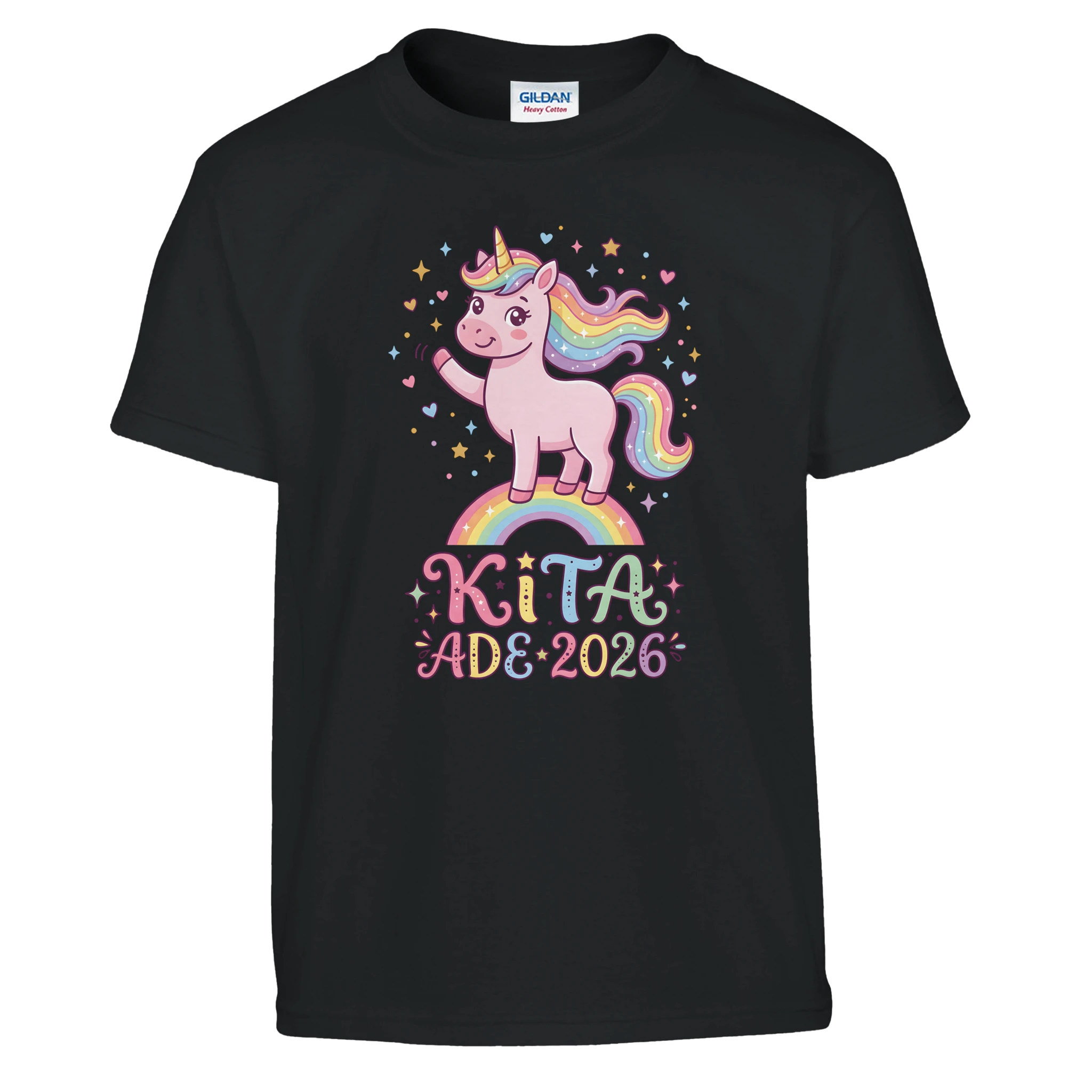 Kita Ade 2026 T-Shirt – Kinder T-Shirt in Schwarz, Freisteller