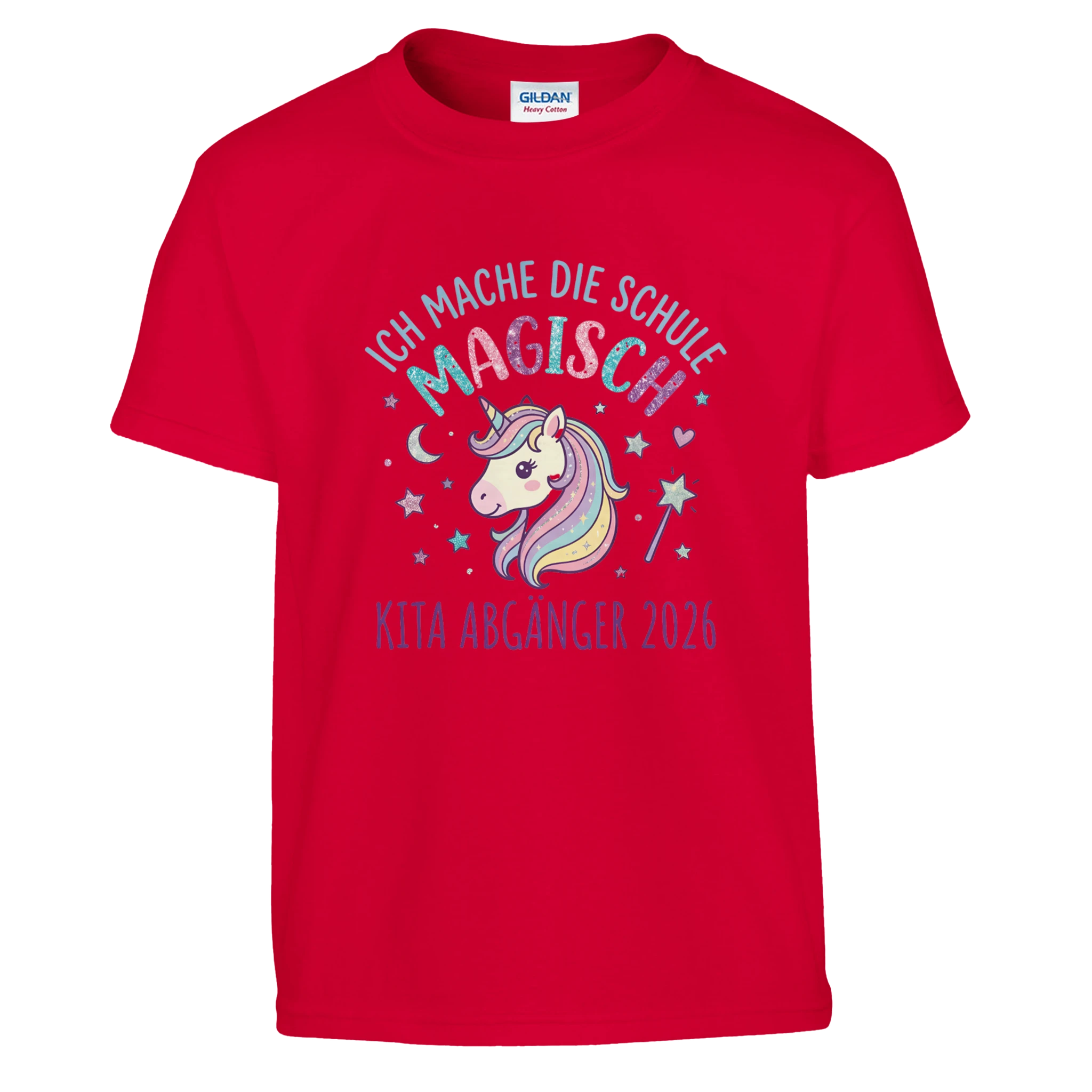 Ich mache die Schule magisch Einhorn Shirt – Kind trägt T-Shirt Outdoor Lifestyle Foto