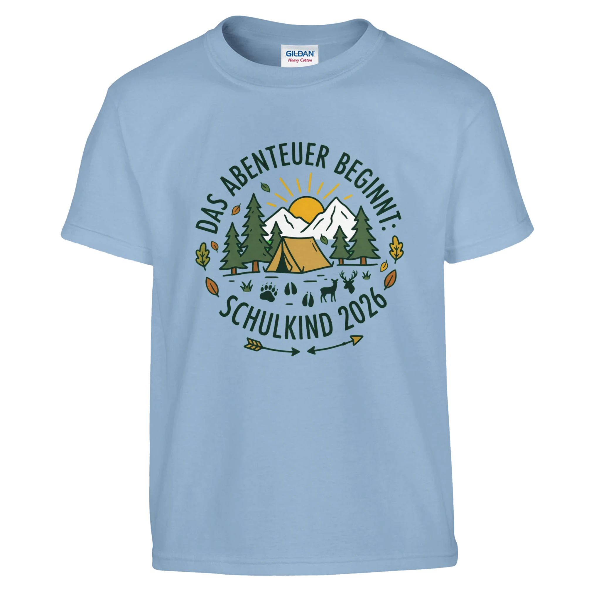 Das Abenteuer beginnt Einschulung Shirt 2026 – Kinder T-Shirt auf weißem Hintergrund