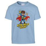 Kita-Held 2026 Superheld Kita-Abschluss Shirt – Kinder T-Shirt Nahaufnahme Aufdruck