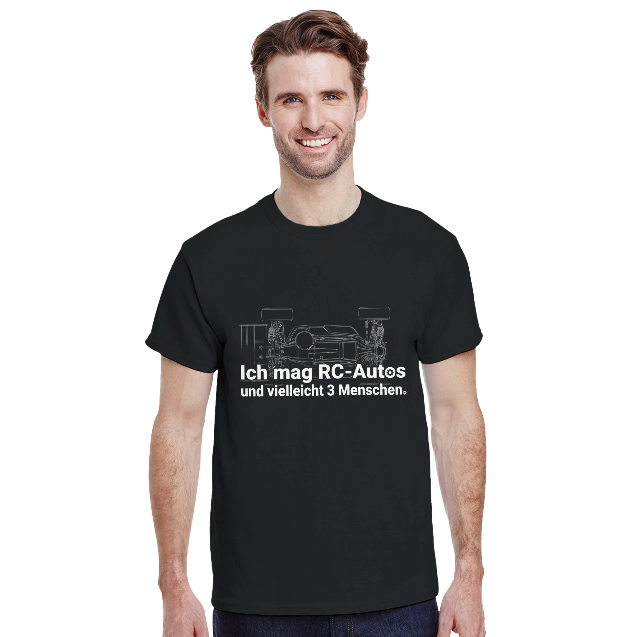 Ich mag RC-Autos und vielleicht 3 Menschen T-Shirt – Herren Lifestyle 2, T-Shirt Outdoor Look