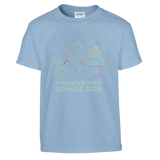 Nächster Halt Schule Astronaut Einschulung Shirt – Kinder T-Shirt Rückseite