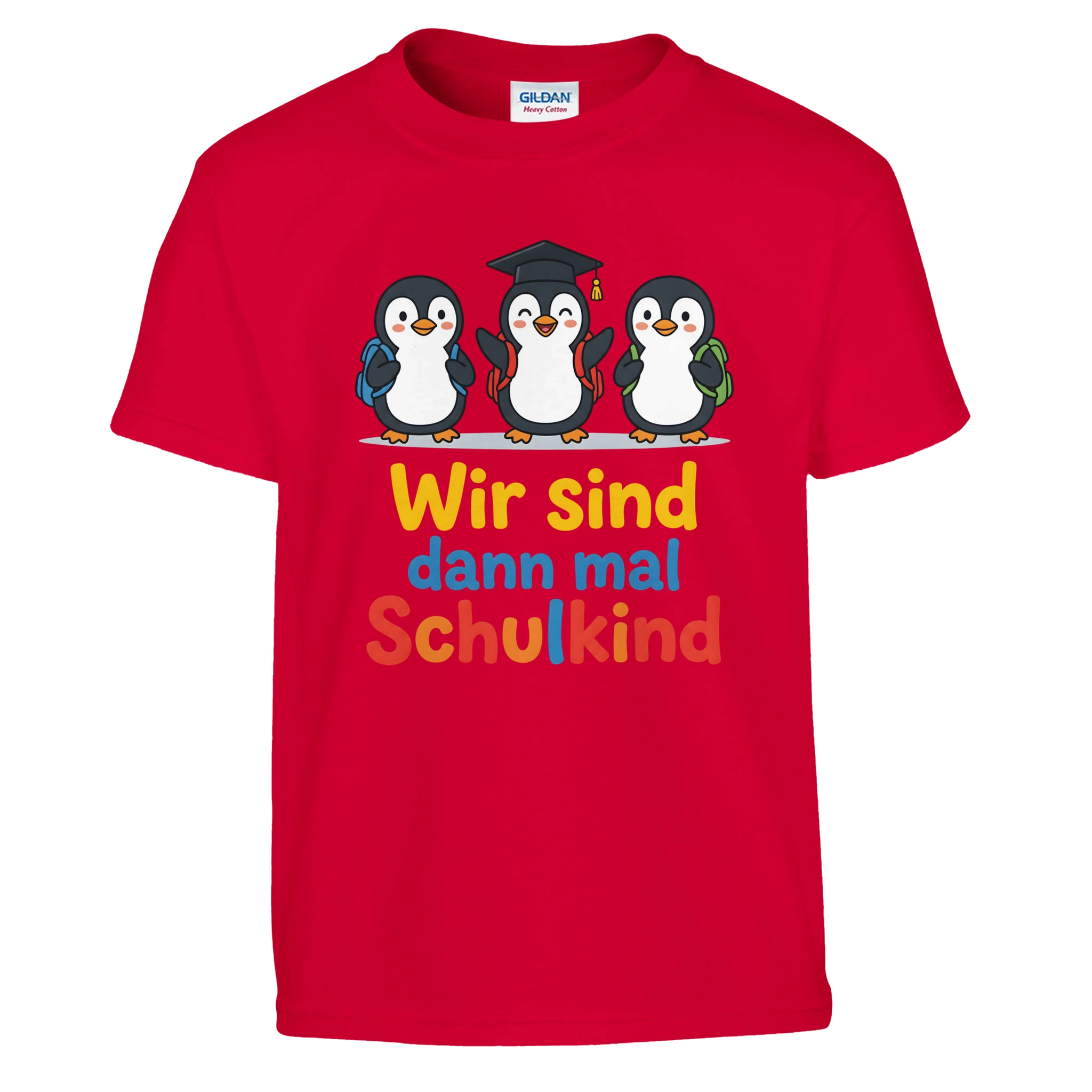 Wir sind dann mal Schulkind T-Shirt – Kinder T-Shirt in Weiß, Freisteller