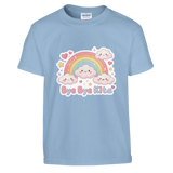 Bye Bye Kita Abschluss Shirt Regenbogen – Kinder T-Shirt Rückseite