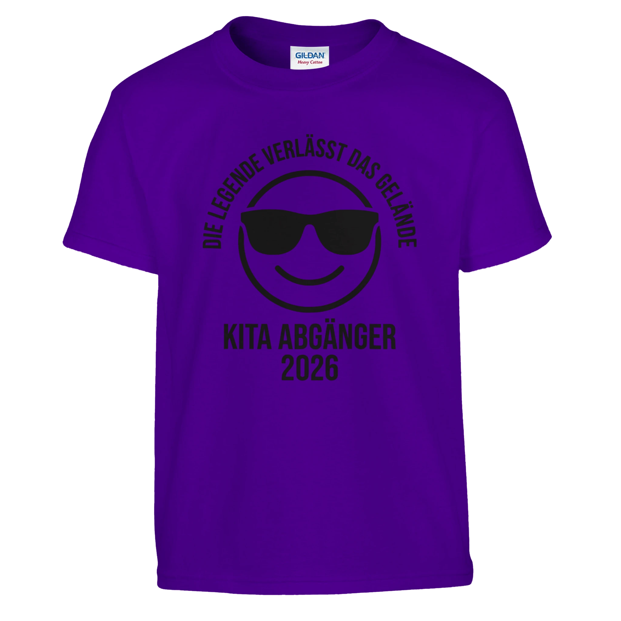 Die Legende verlässt das Gelände Kita Shirt 2026 – Kinder T-Shirt Nahaufnahme Aufdruck