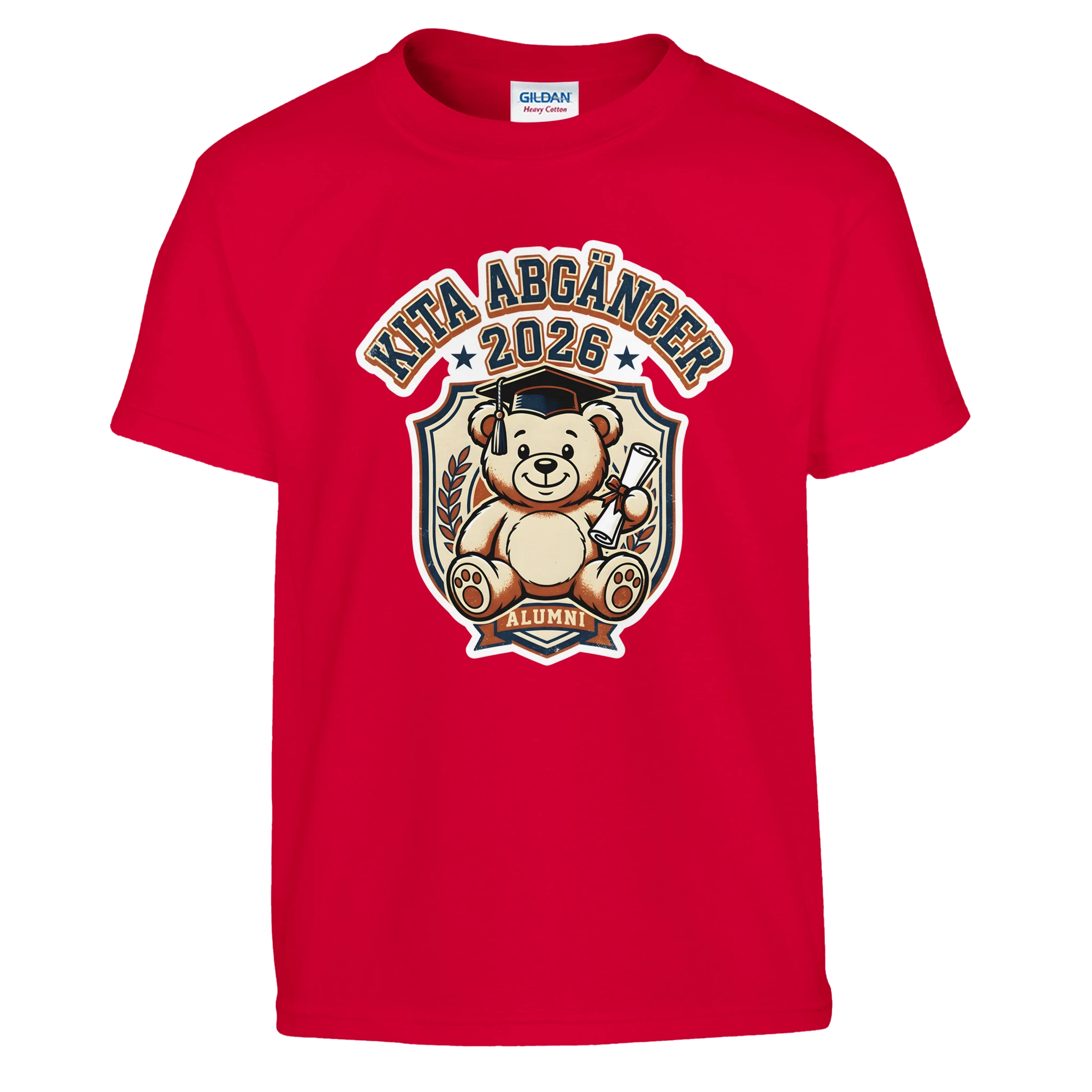 Kita Abgänger 2026 College-Style Abschluss Shirt – Kinder T-Shirt Rückseite