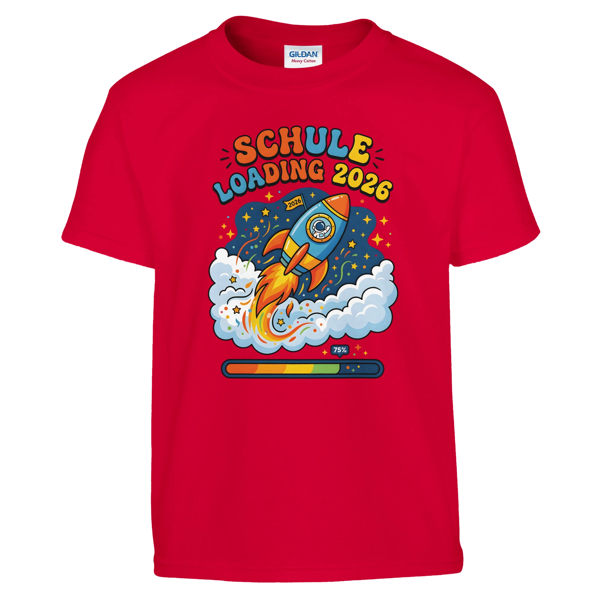 Schule Loading 2026 Einschulung Shirt Ladebalken – Kinder T-Shirt Rückseite