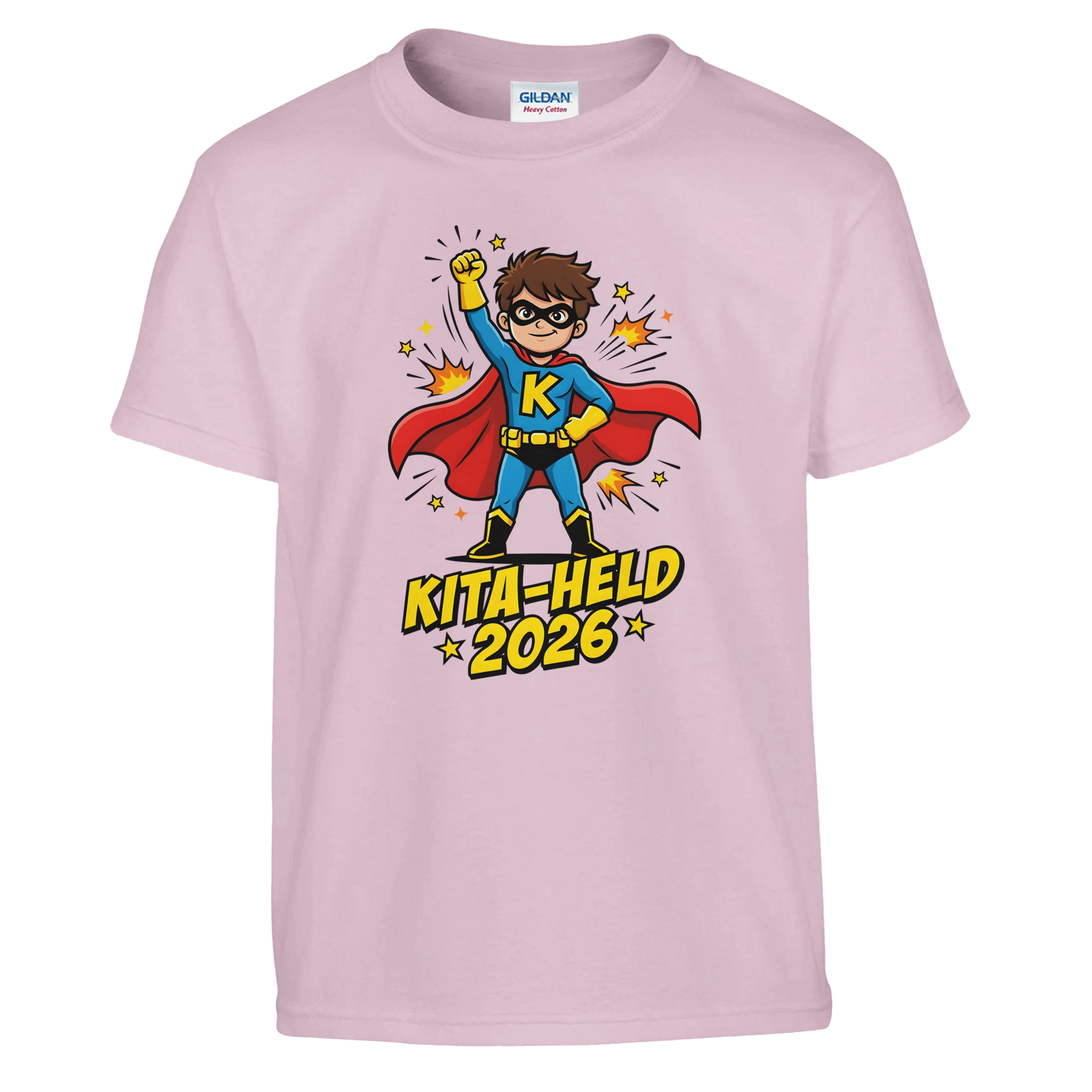 Kita-Held 2026 Superheld Kita-Abschluss Shirt – Kinder T-Shirt Vorderseite Detailansicht