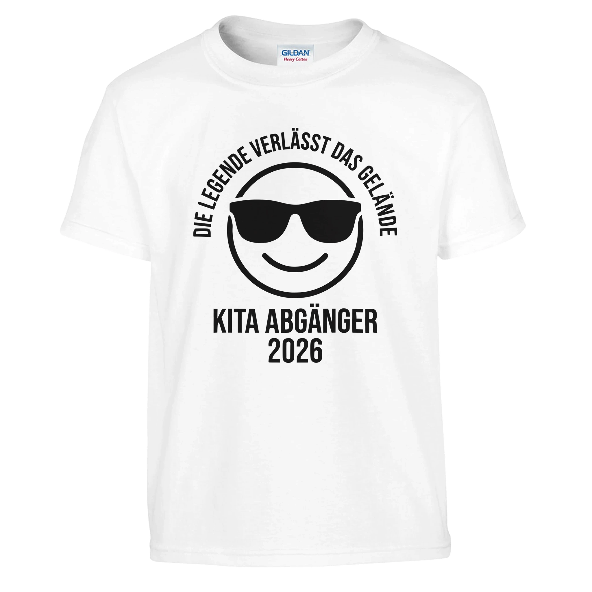 Die Legende verlässt das Gelände Kita Shirt 2026 – Kinder T-Shirt Vorderseite Detailansicht