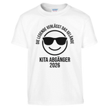 Die Legende verlässt das Gelände Kita Shirt 2026 – Kinder T-Shirt Vorderseite Detailansicht