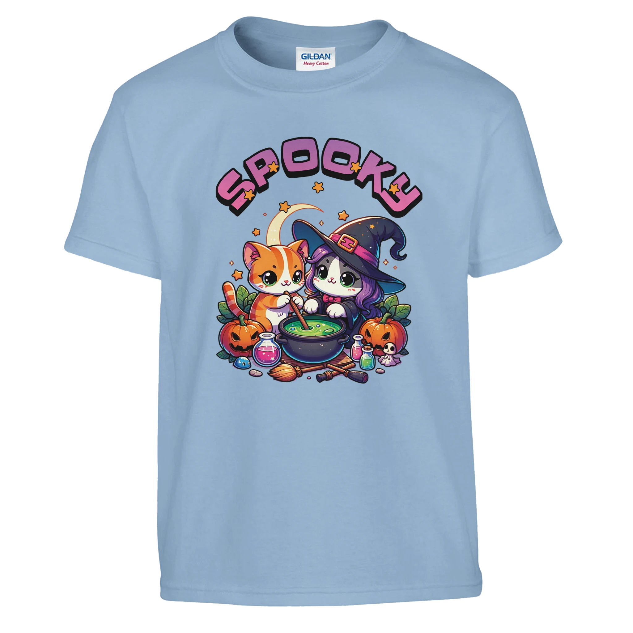 Spooky Katzen Kinder T-Shirt – Kinder T-Shirt in Weiß, Freisteller