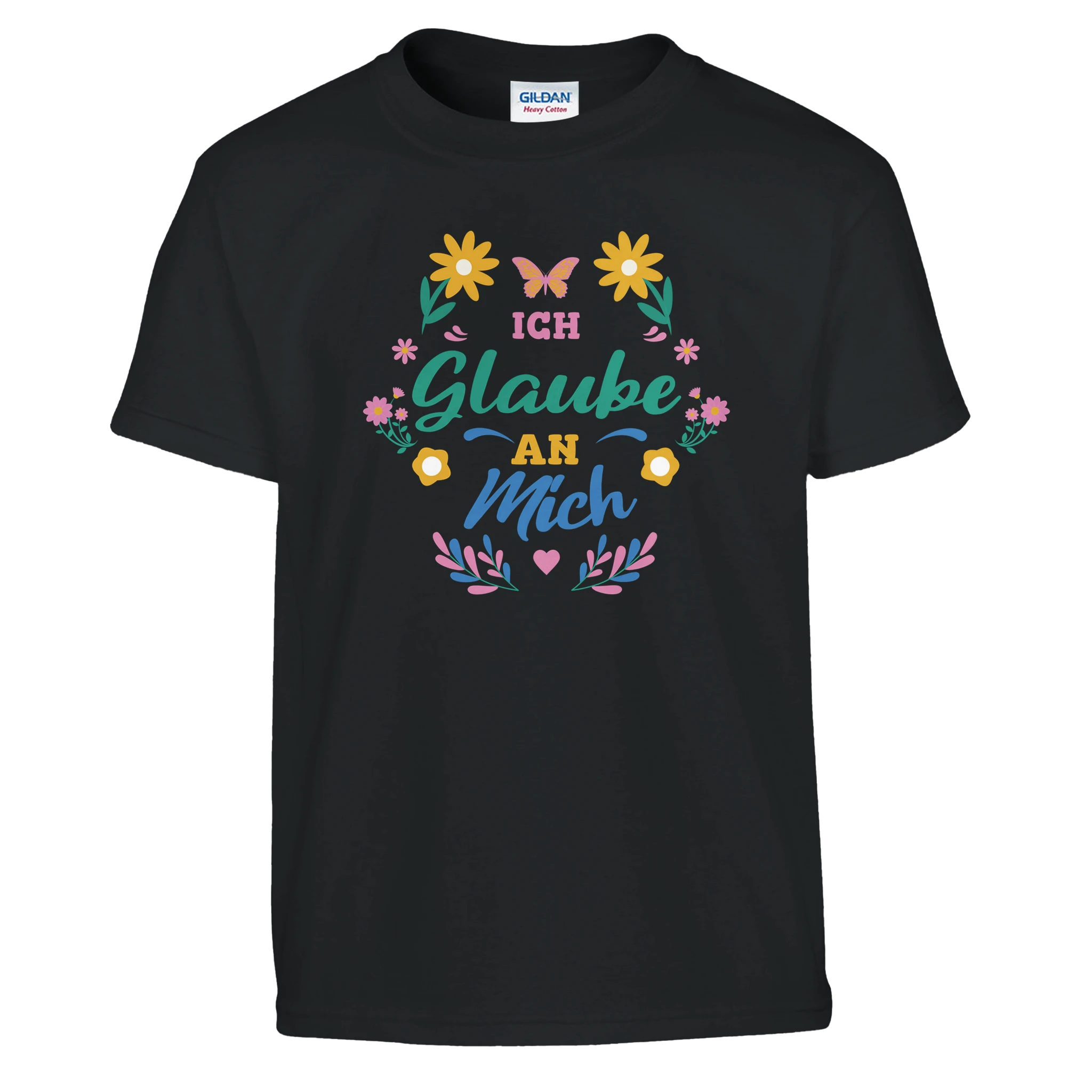 Ich Glaube An Mich Kinder T-Shirt – Kinder T-Shirt in Schwarz, Freisteller