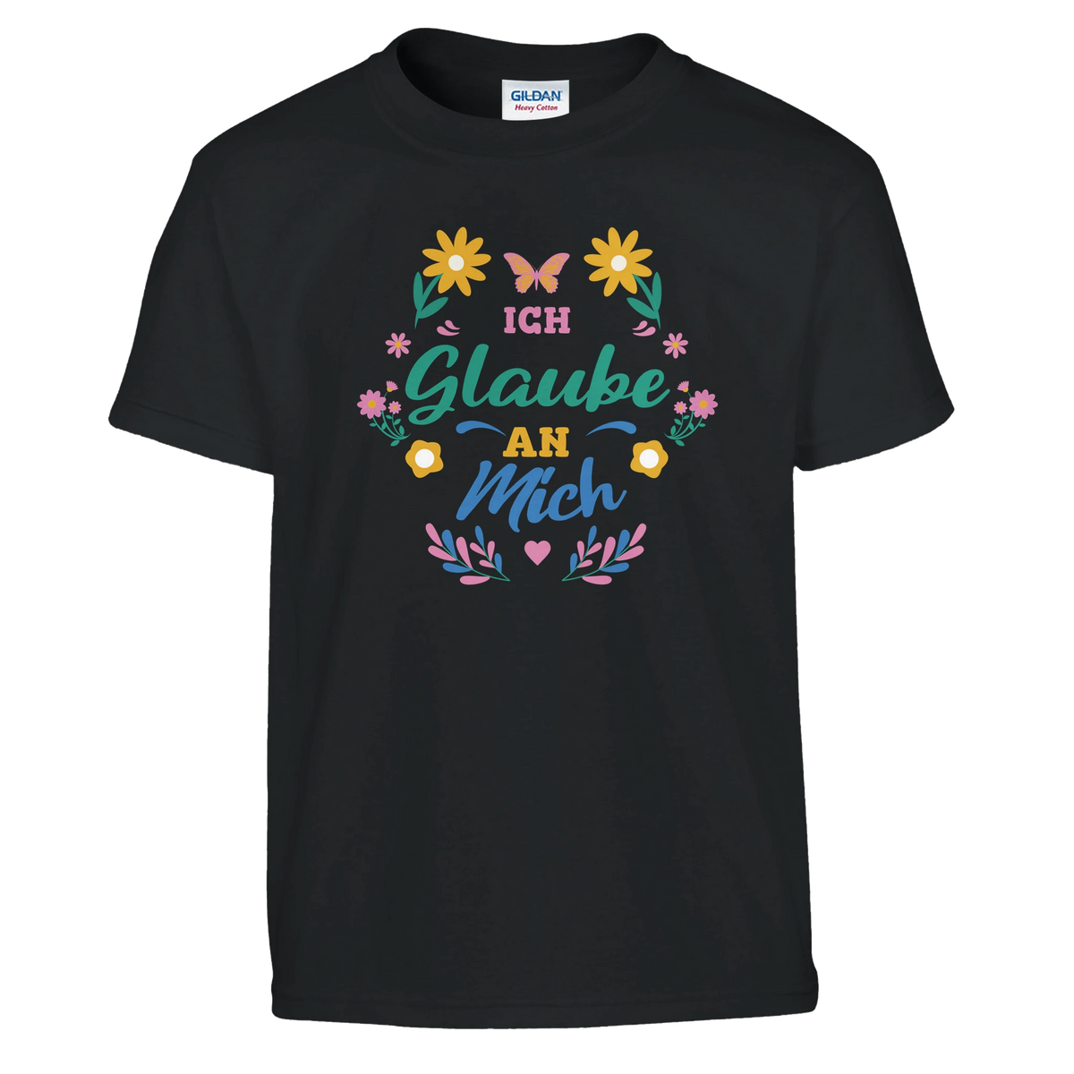 Ich Glaube An Mich Kinder T-Shirt – Kinder T-Shirt in Schwarz, Freisteller