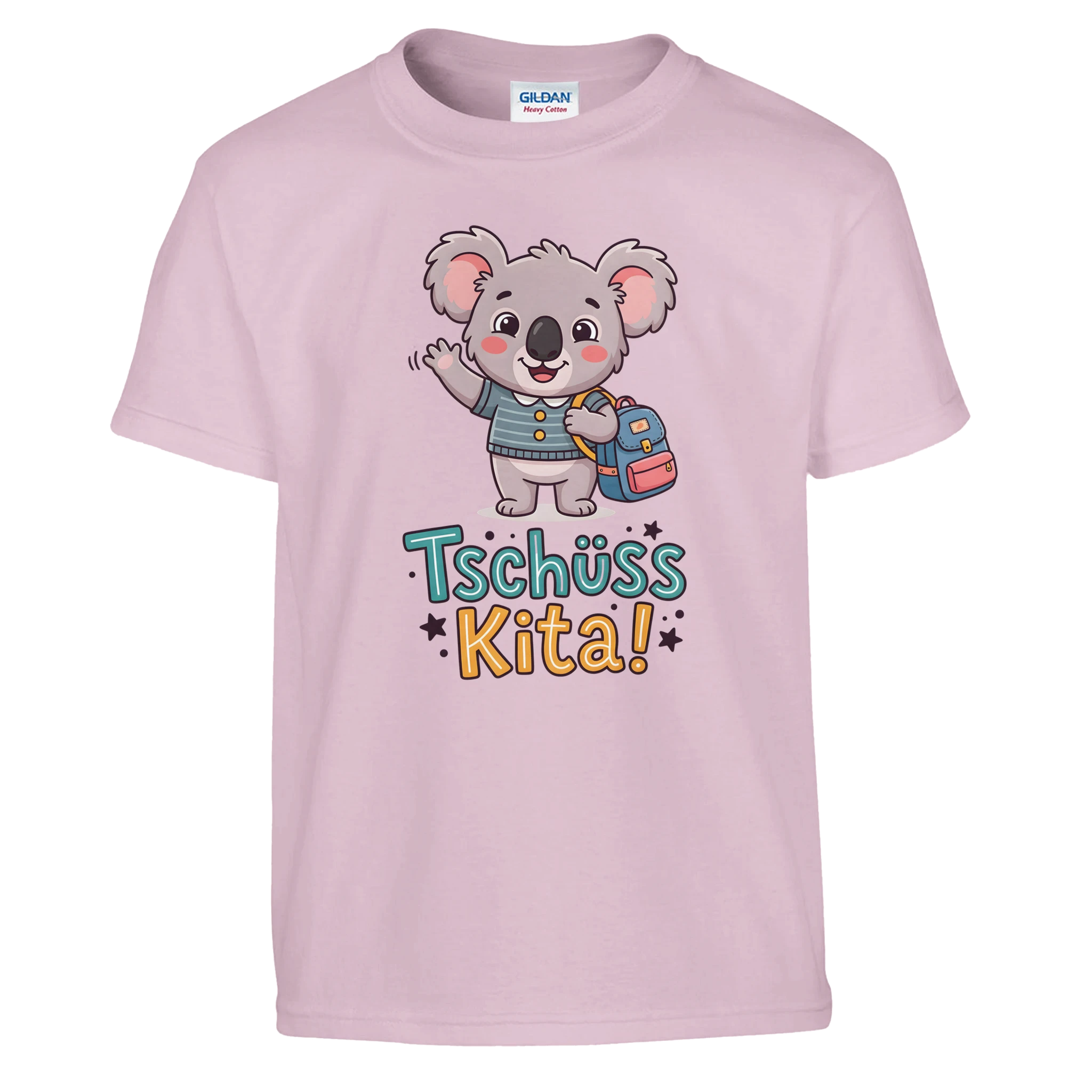 Tschüss Kita T-Shirt – Kinder T-Shirt in Rot, Freisteller