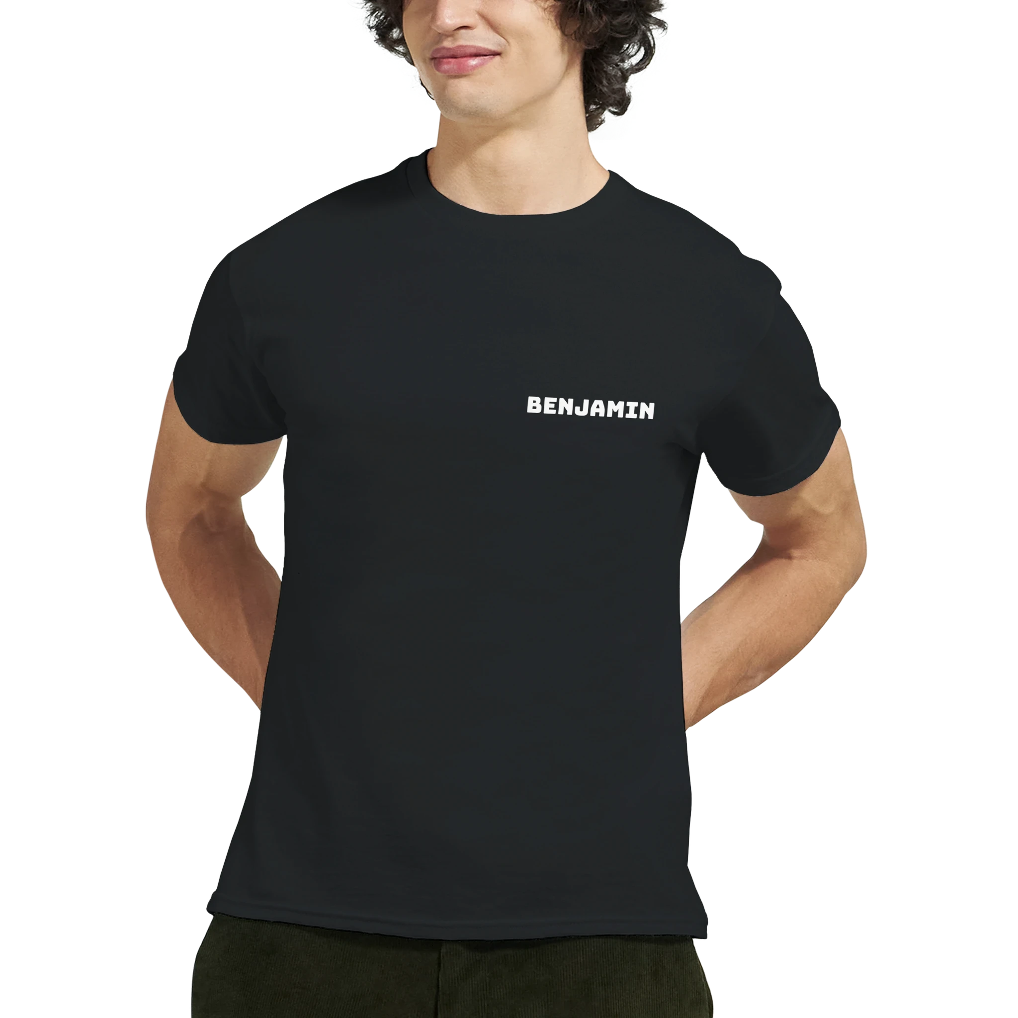 LA Speedway Racing Club T-Shirt mit Name – Damen Lifestyle 1, Frau trägt T-Shirt