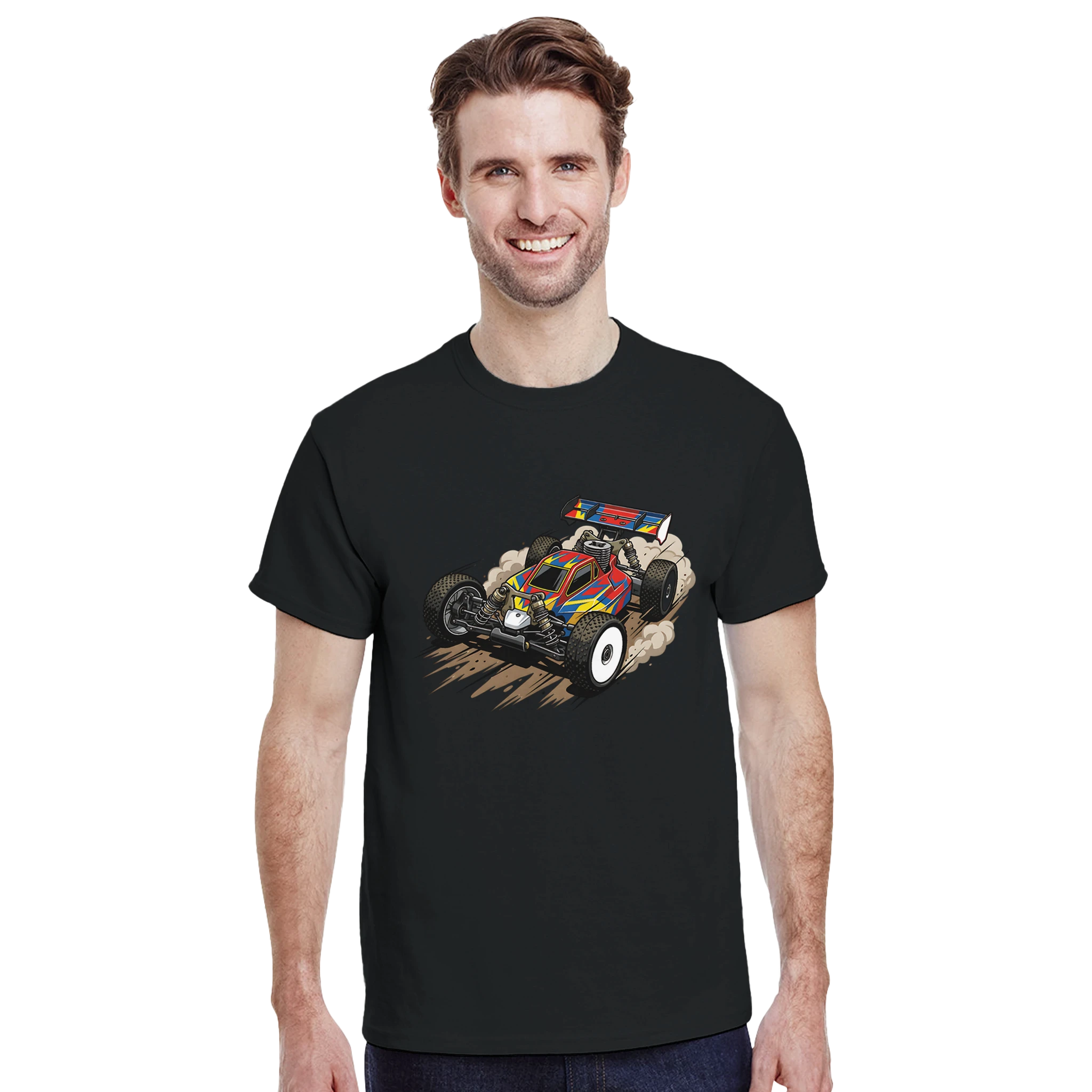 RC Buggy Drift T-Shirt – Herren Lifestyle 1, Mann trägt T-Shirt