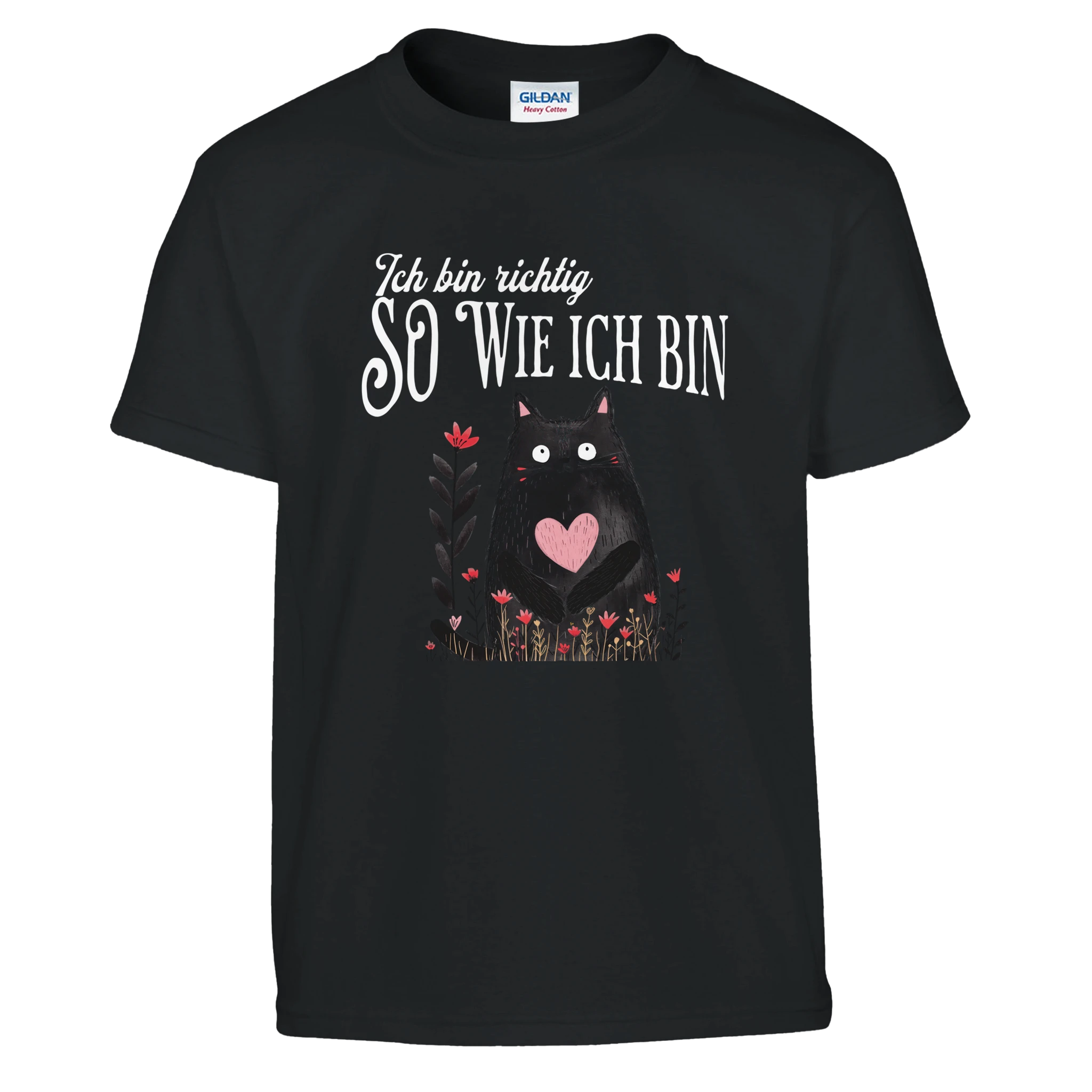 Ich Bin Richtig So Wie Ich Bin Kinder T-Shirt – Kinder T-Shirt in Schwarz, Freisteller