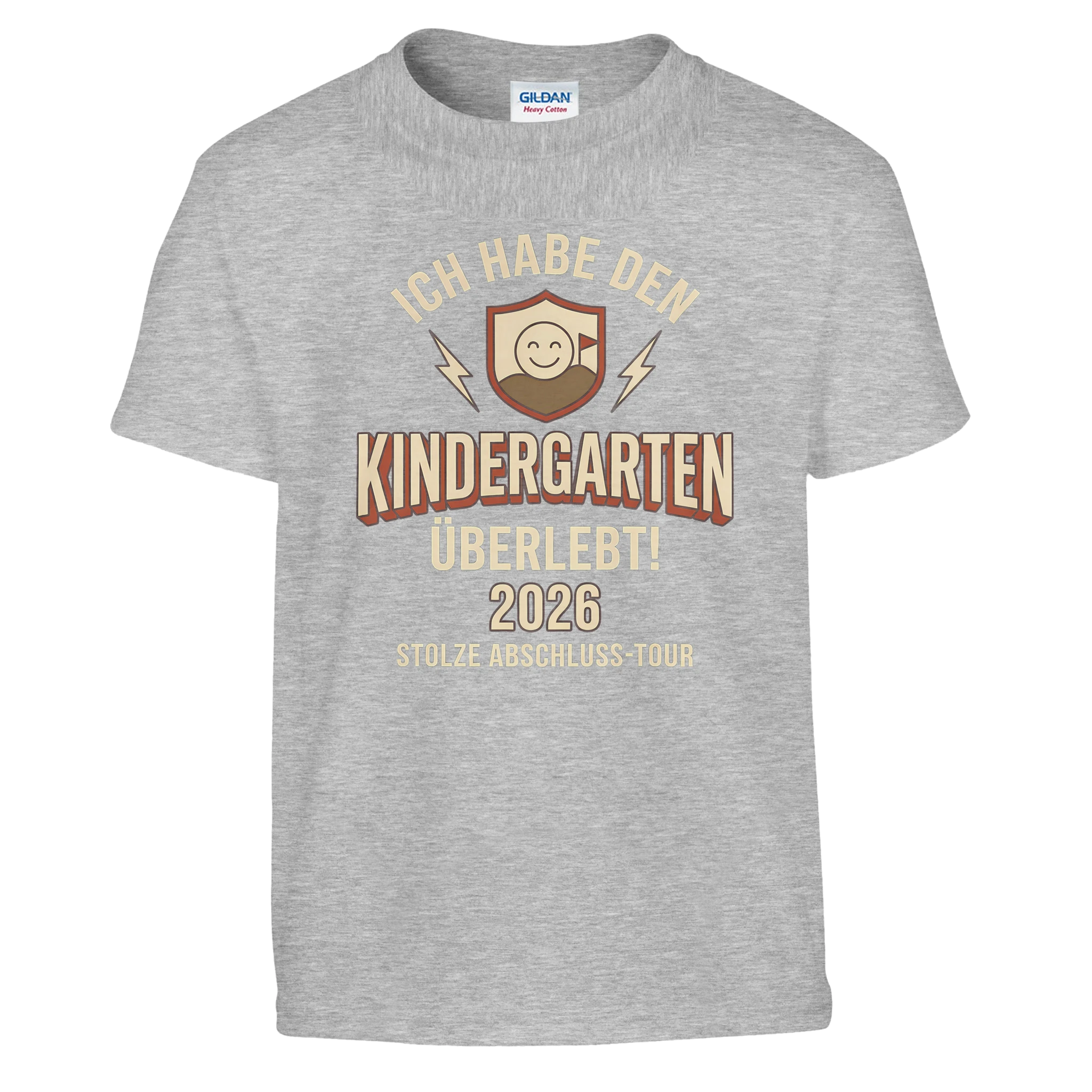 Kindergarten Überlebt 2026 Kita Abschluss Shirt – Kinder T-Shirt Rückseite