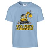Kita Fertig Gebaggert Abschluss Shirt Bagger – Kinder T-Shirt Rückseite