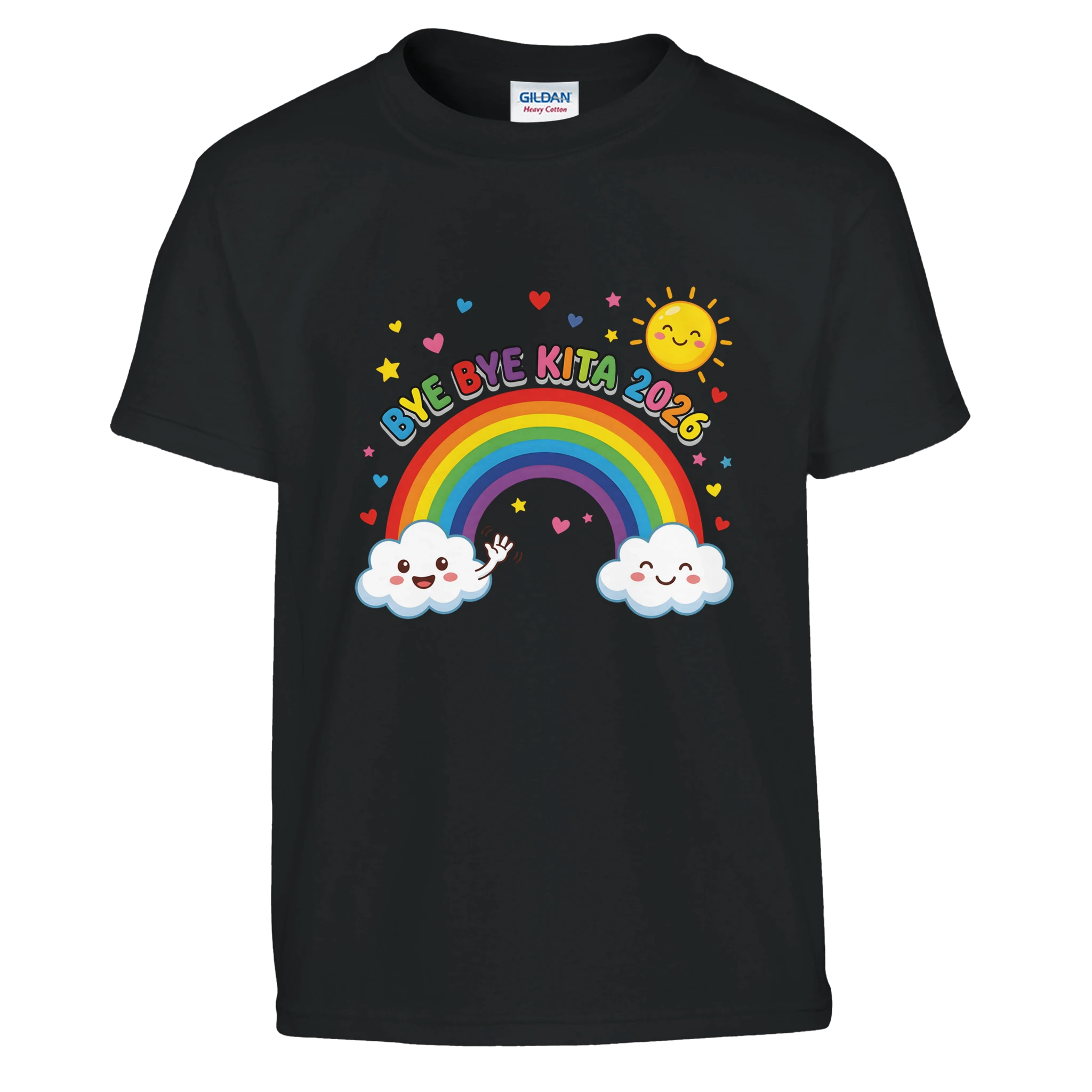 Bye Bye Kita 2026 T-Shirt – Kinder T-Shirt in Schwarz, Freisteller